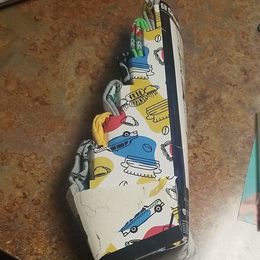 FRIENDS Gray and Yellow Cartoon Bottoms - Picture 3 of 4